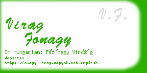 virag fonagy business card